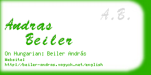 andras beiler business card